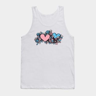 Trans Hearts and Flowers Tank Top